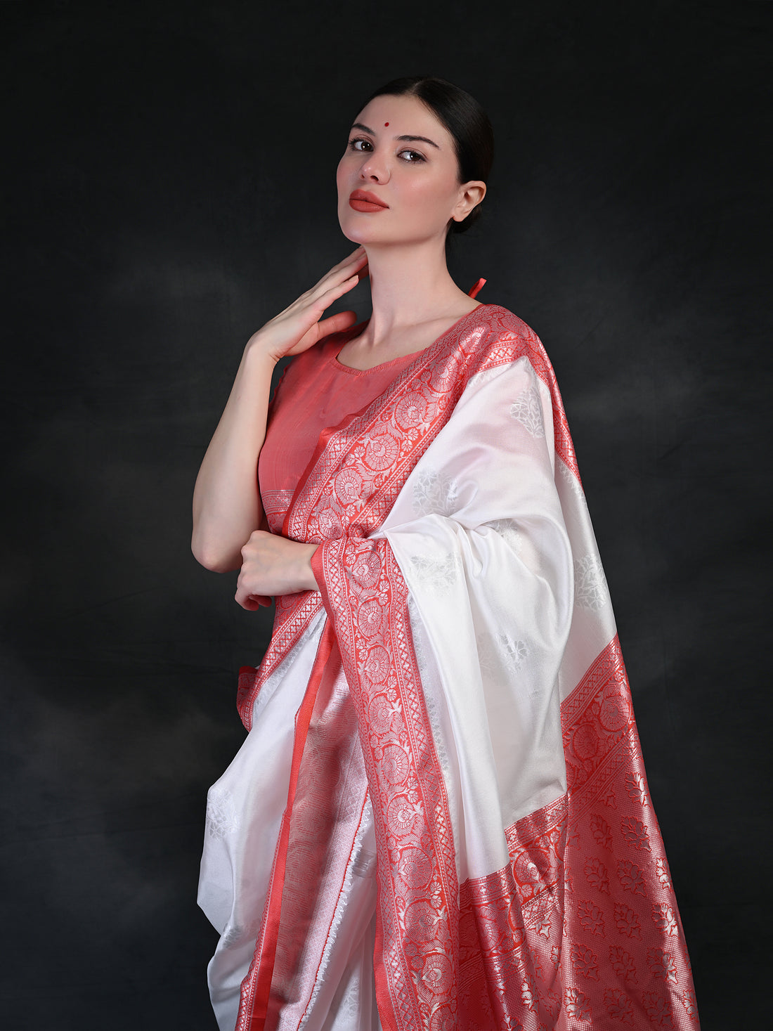 Outstanding Banarasi Soft Silk Saree with unstiched Blouse AY50113