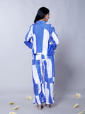 Blue White Co-ord Set Ideal for Picnic Days