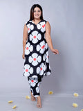 Floral printed kurti for kitty party look